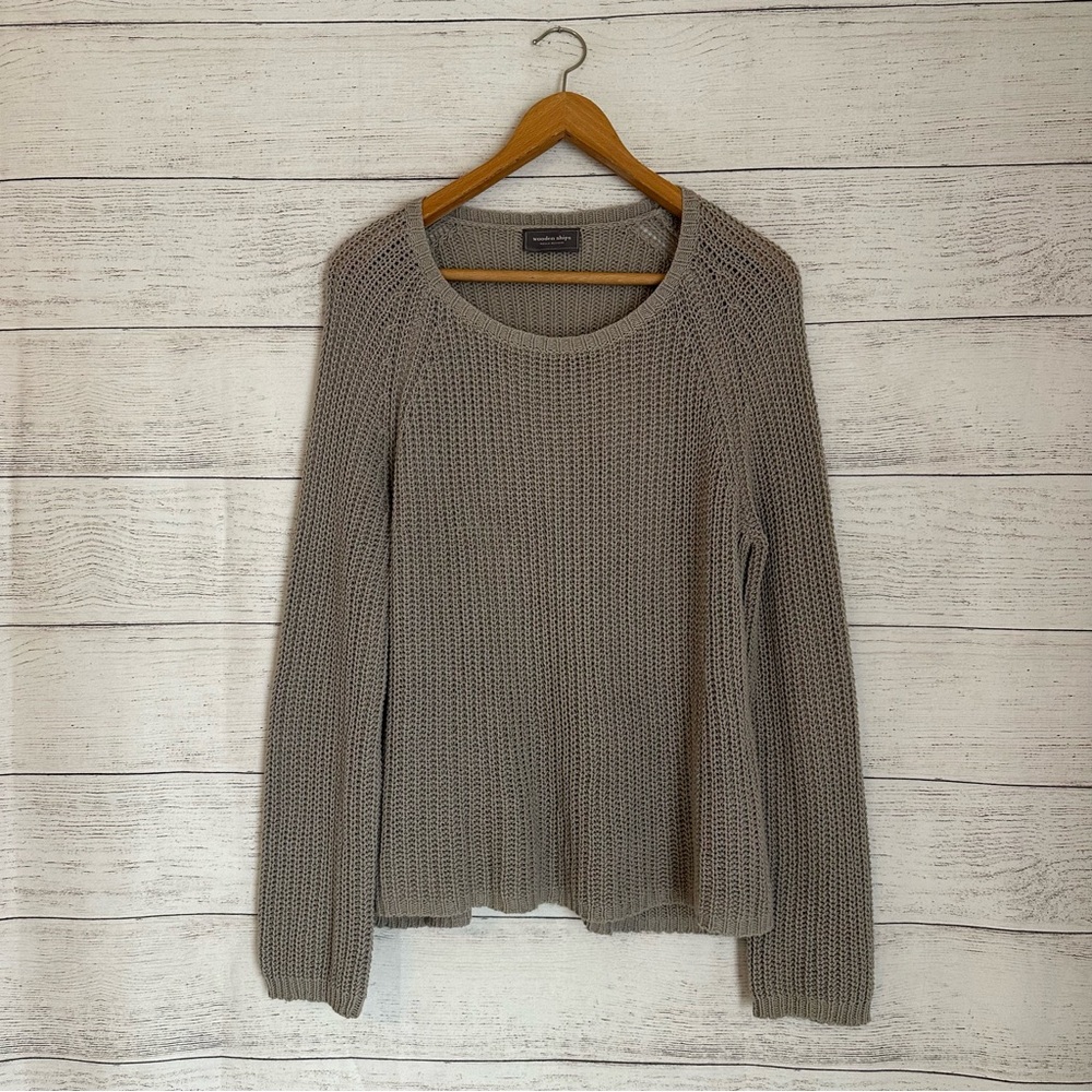 Wooden Ships Knit Long Sleeve Sweater.